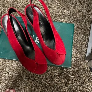 Paul Green Vibrant Red Slingback Heels